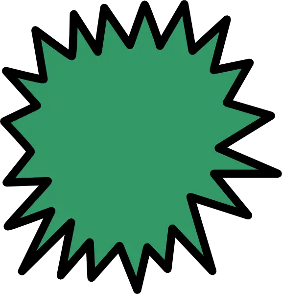 Green Splash Abstract Shape