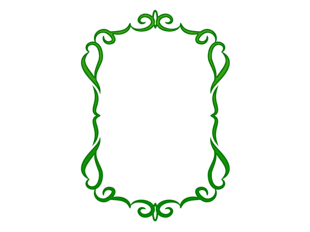 Ornamental Green Decorative Frame Design