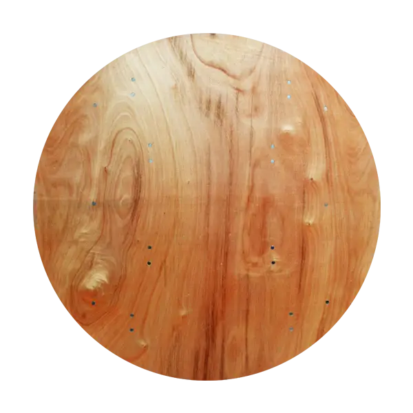 Natural Wooden Round Surface with Grain Texture