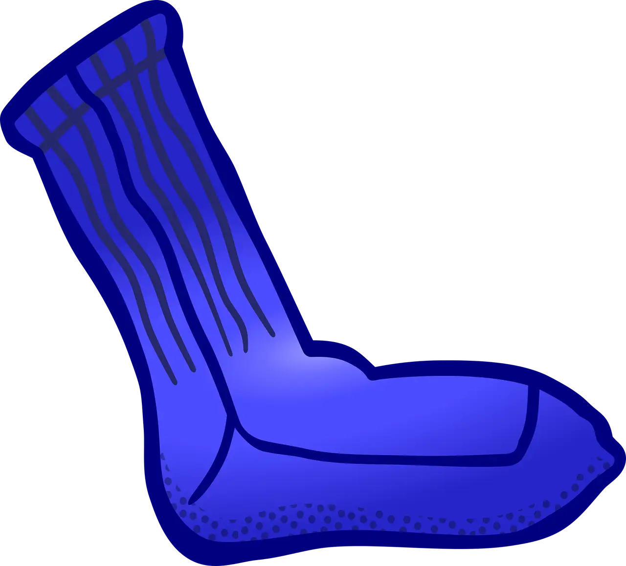 Blue Cozy Sock Illustration