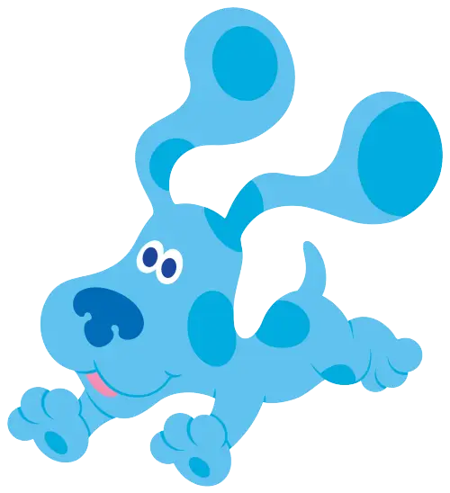 Blue Dog Cartoon Illustration