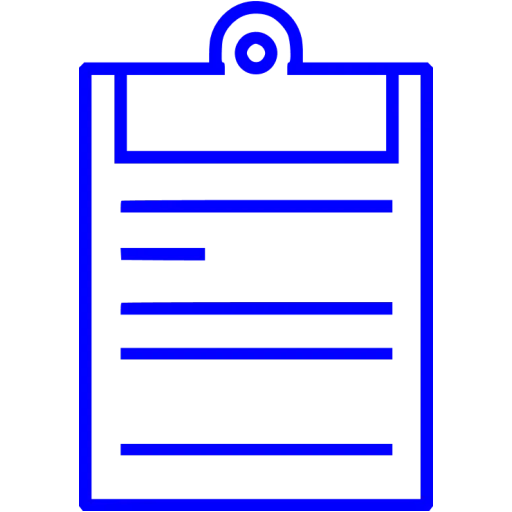 Minimal Blue Clipboard Icon Design