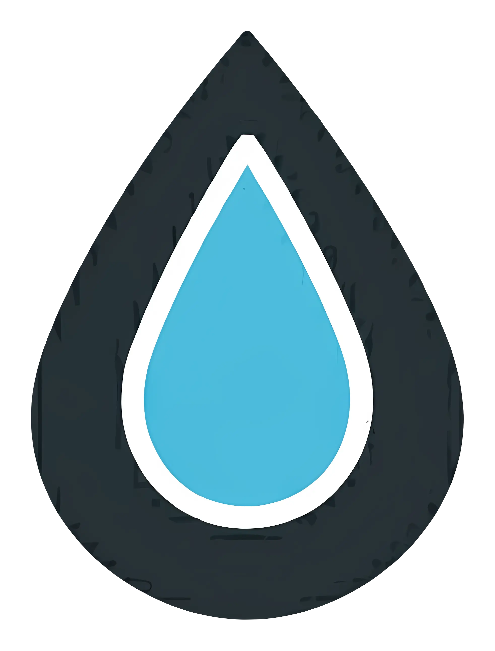 Blue Droplet Icon Representing Water or Purity