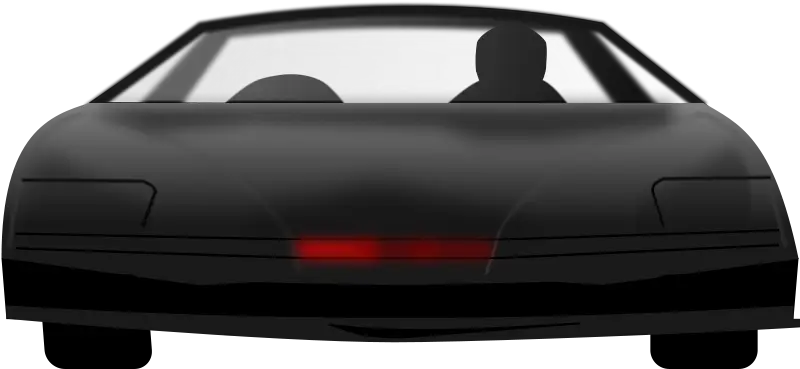 Futuristic Black Car from Front View