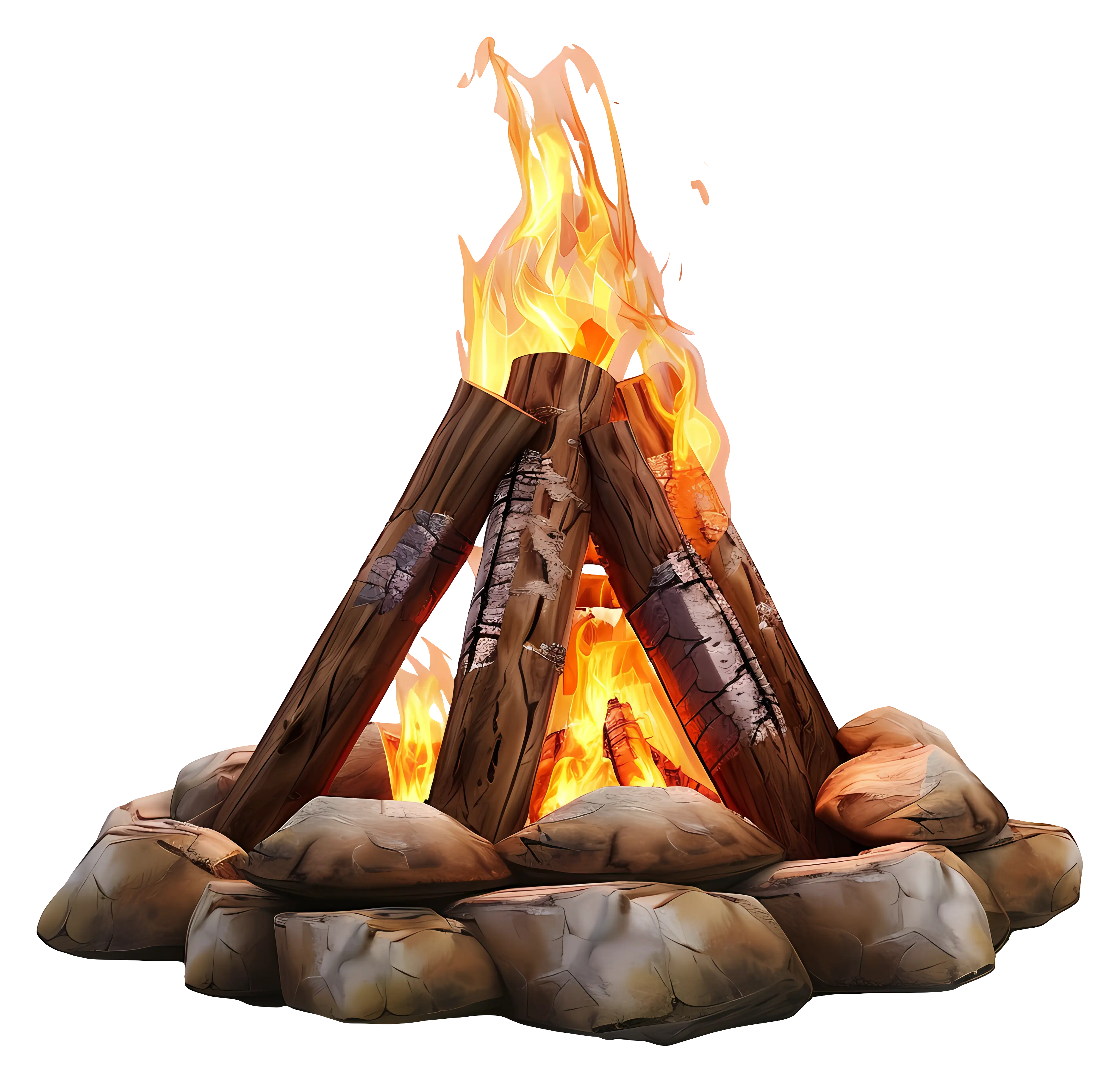 Cozy Campfire Illustration