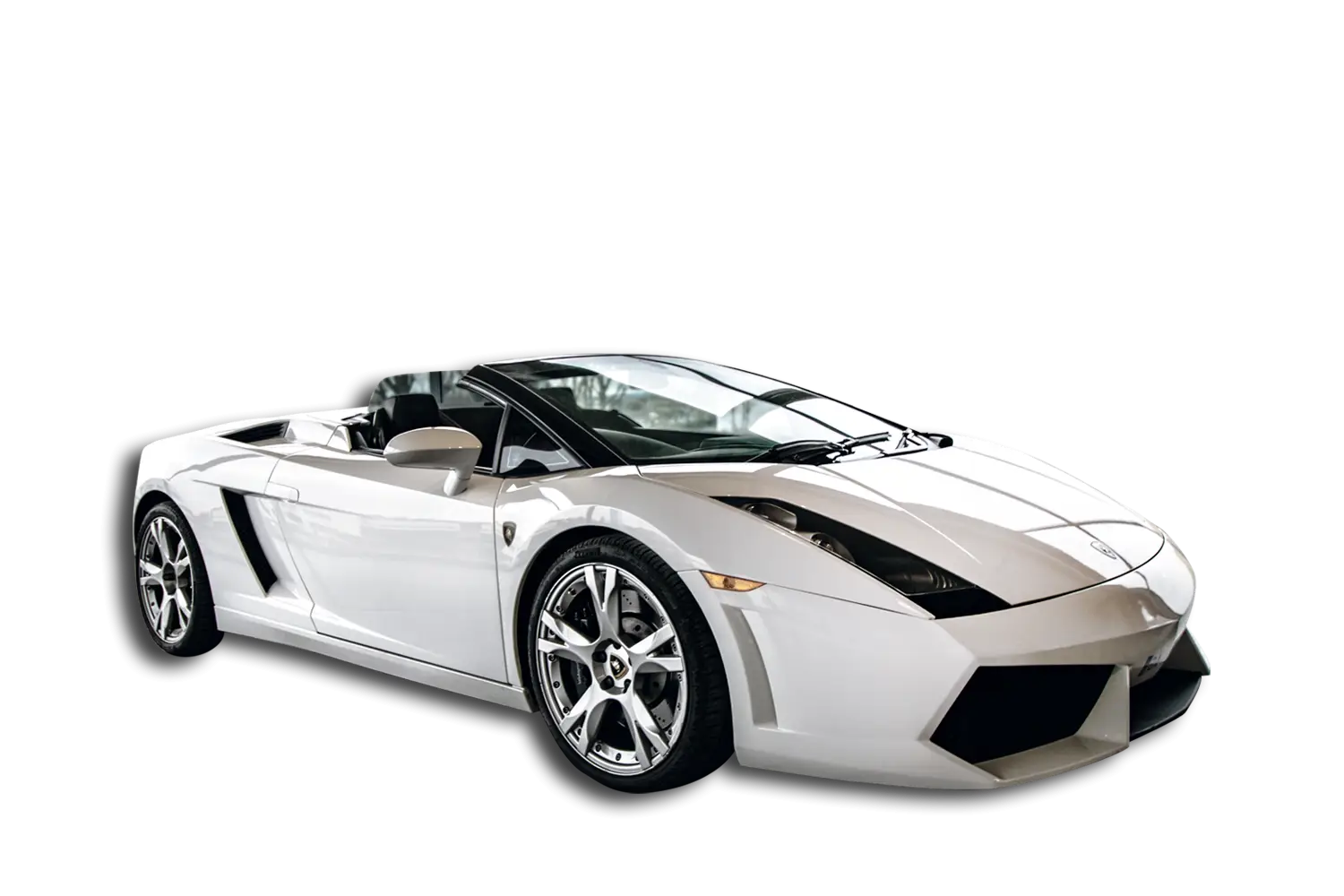Luxury White Convertible Sports Car