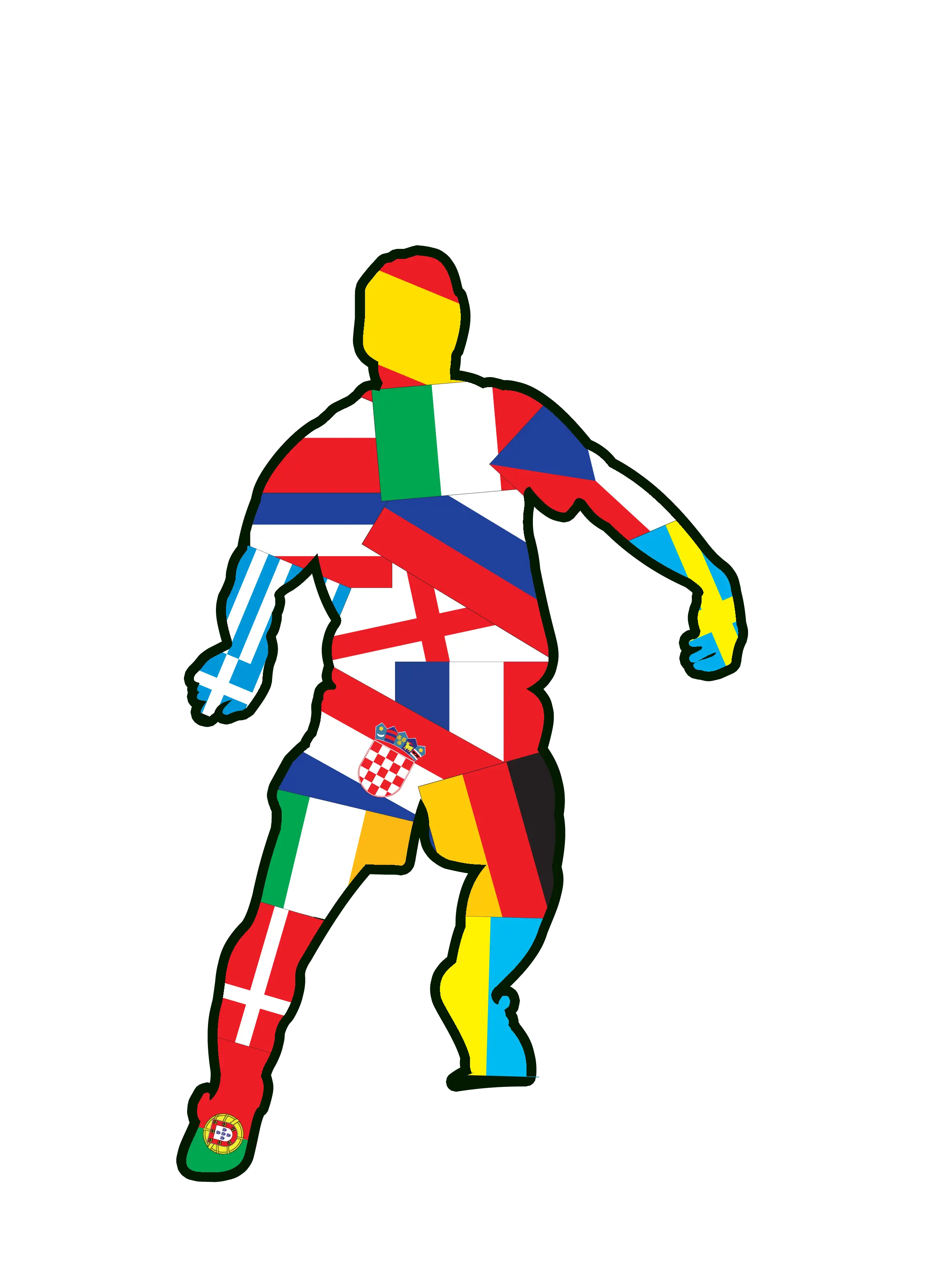 Flag Silhouette of Countries