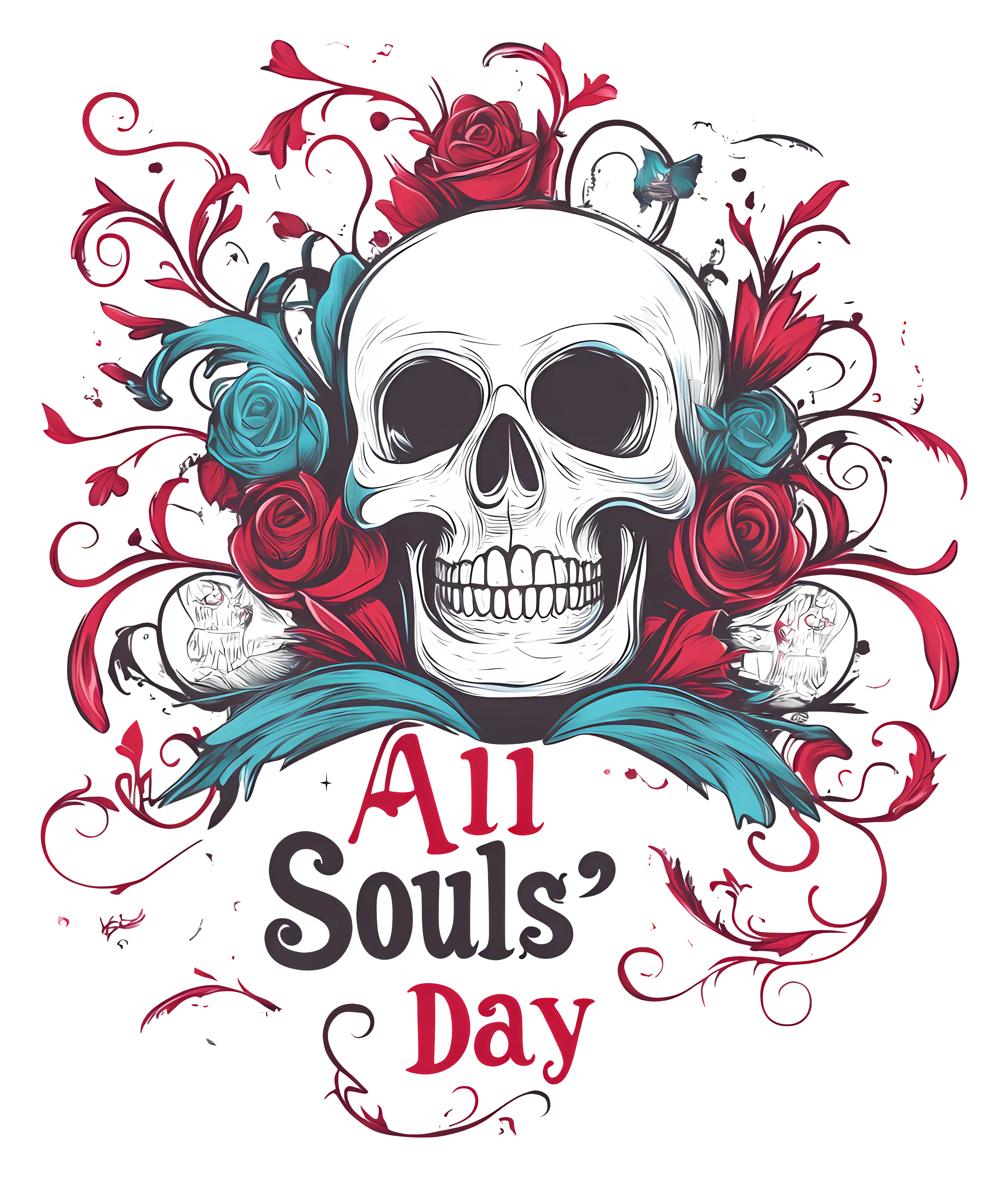 Decorative Skull for All Souls&#039; Day