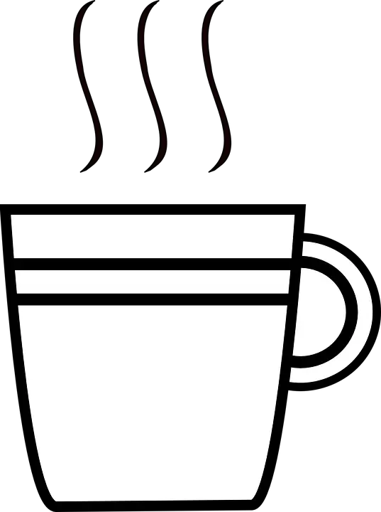Steaming Cup Outline for Warm Drinks