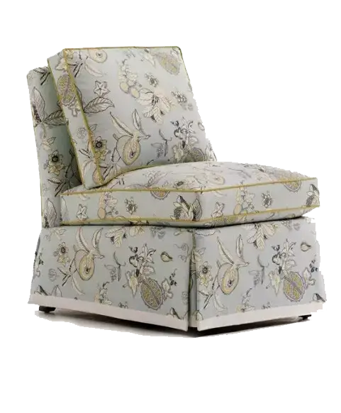 Floral Upholstered Chair for Living Room