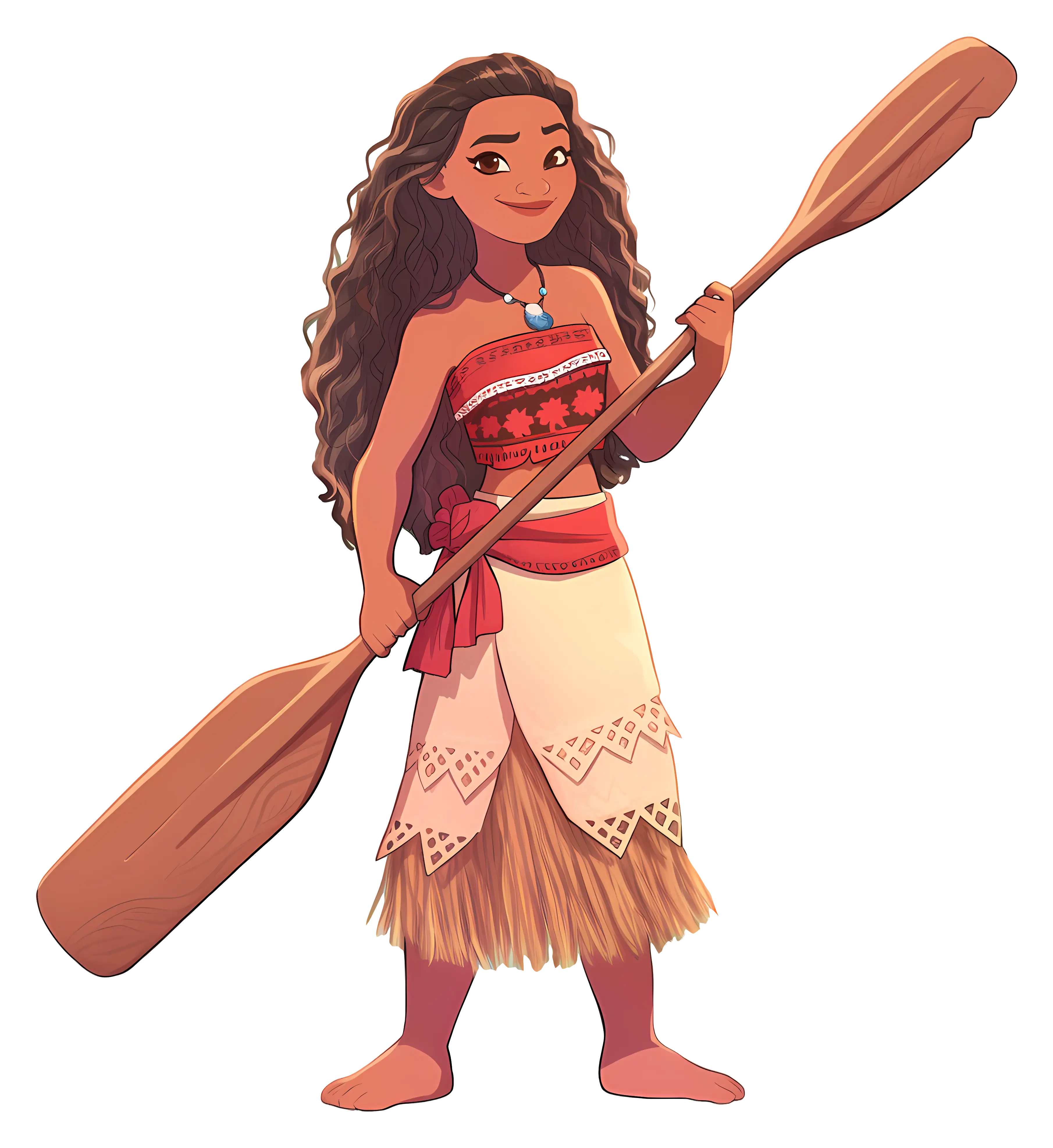 Adventurous Girl with Paddle
