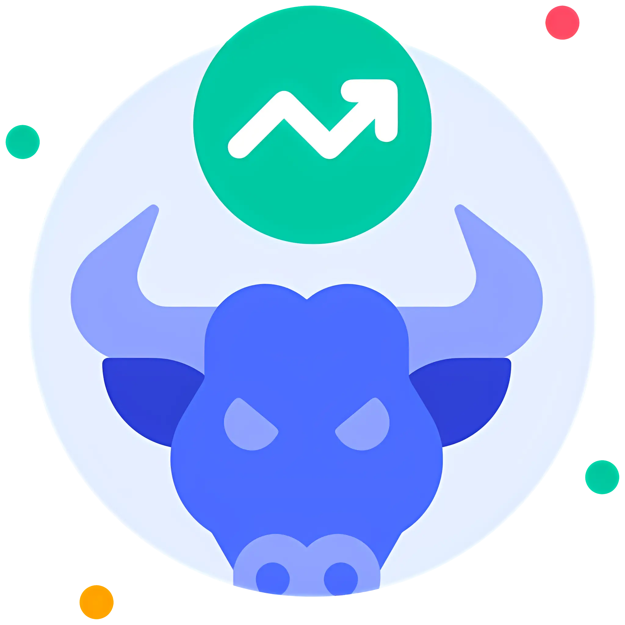 Blue Bull with Growth Symbol