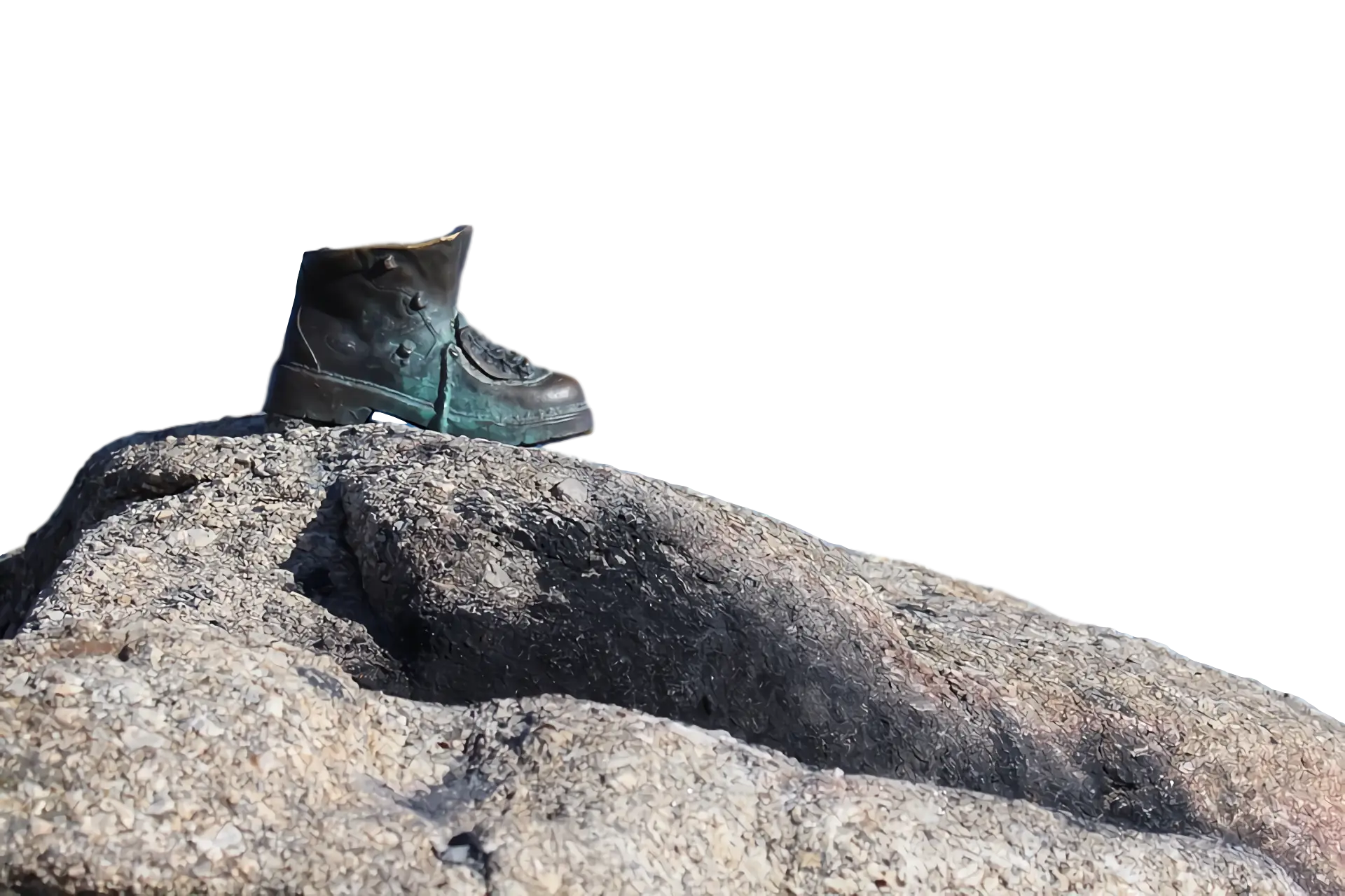 Weathered Old Boot on Rock