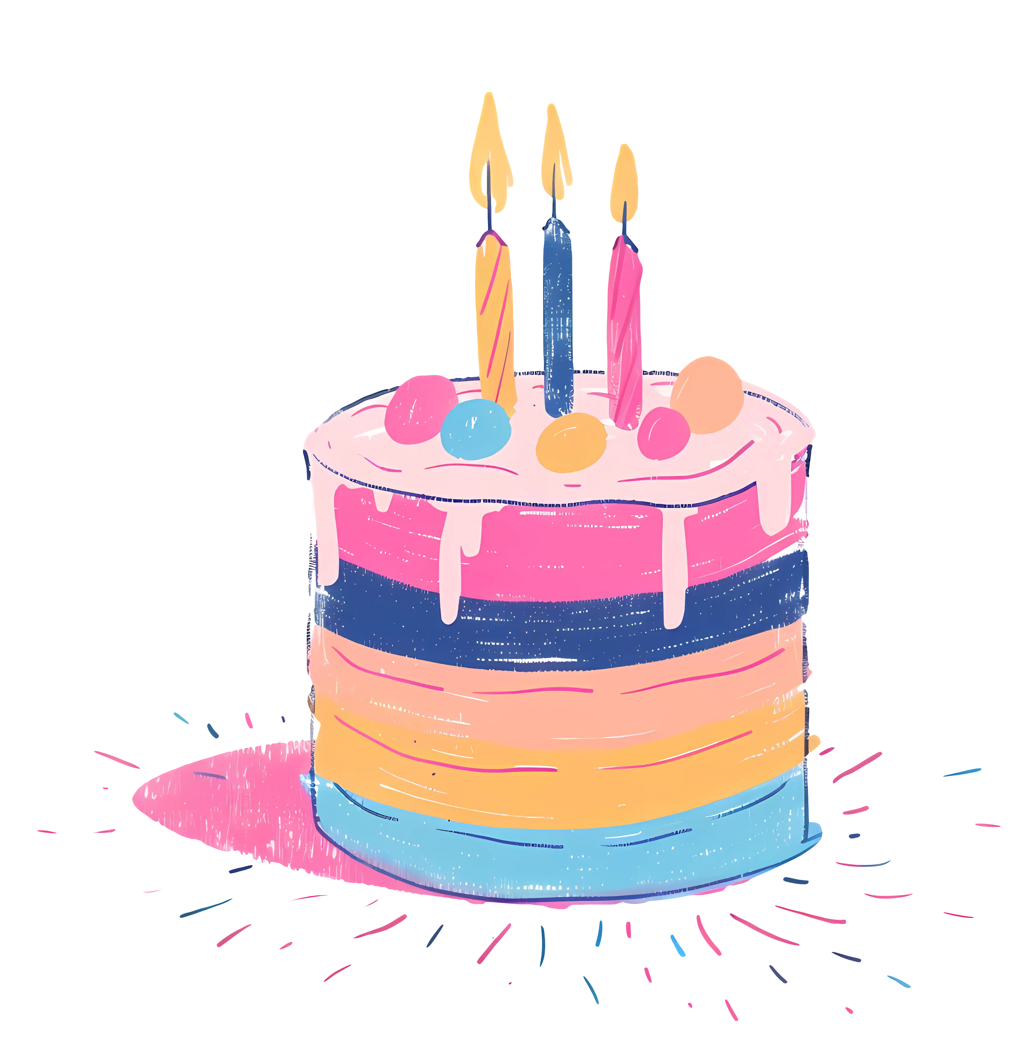 Pastel Birthday Cake for Celebratory Occasions