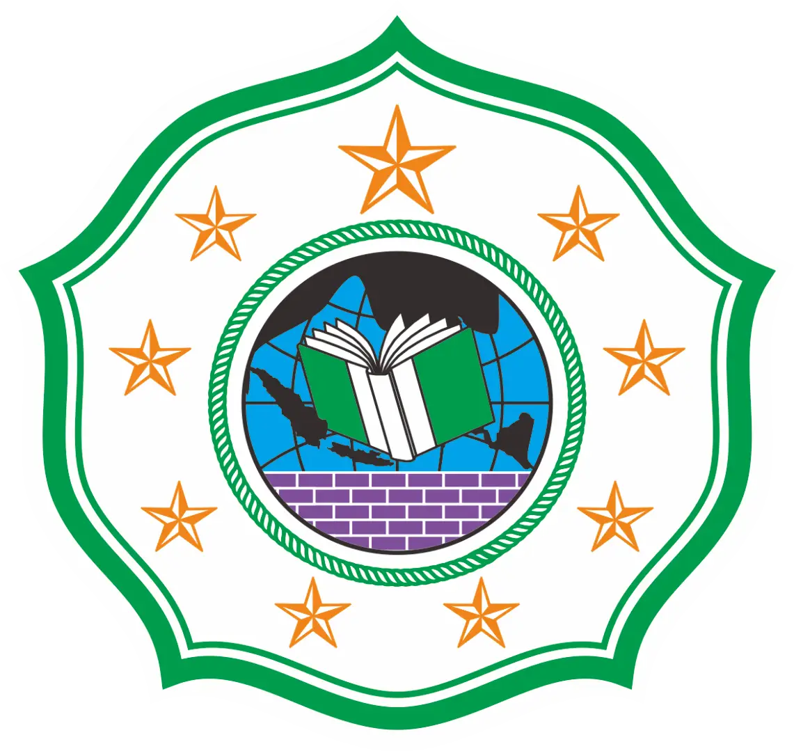 Educational Emblem with Stars and Book