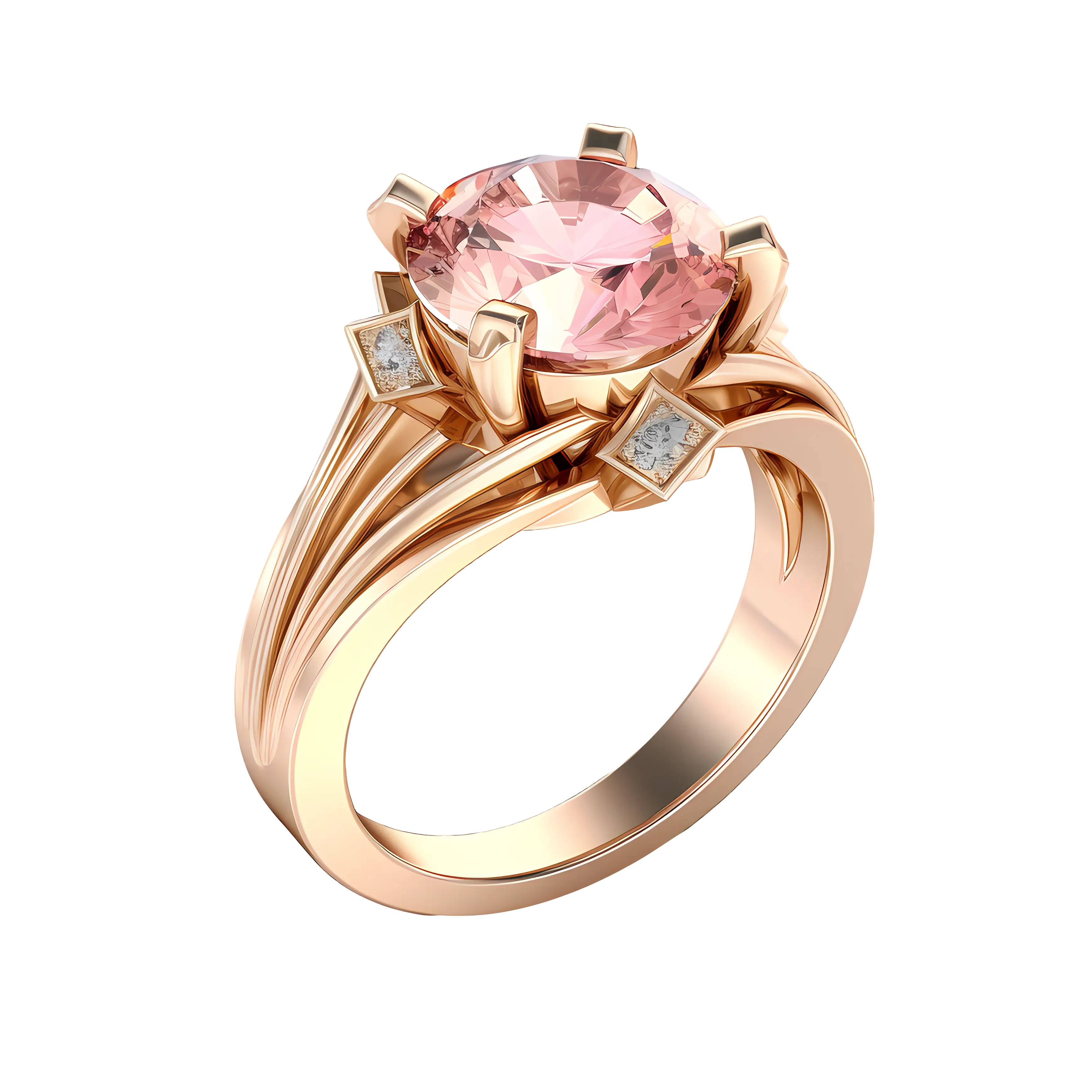 Pink Gemstone Ring with Elegant Design
