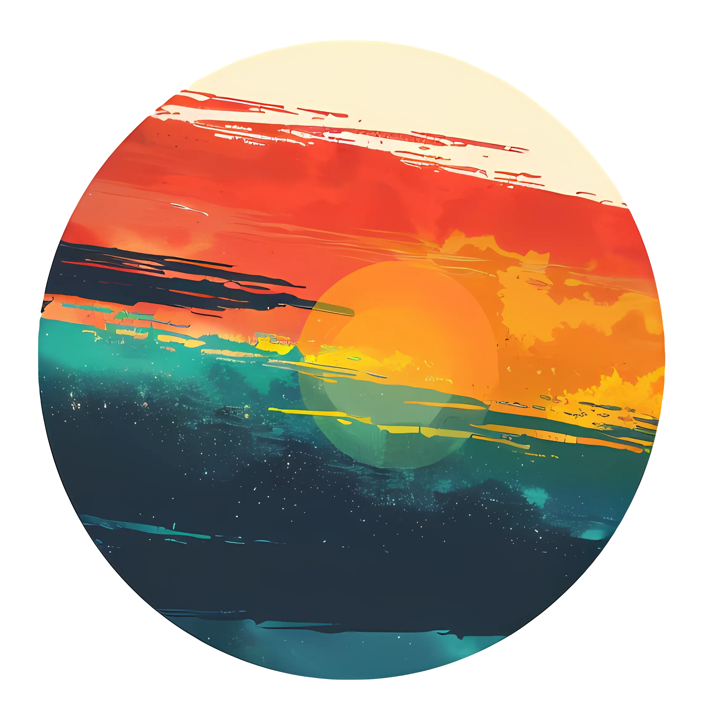Colorful Sunset Illustration