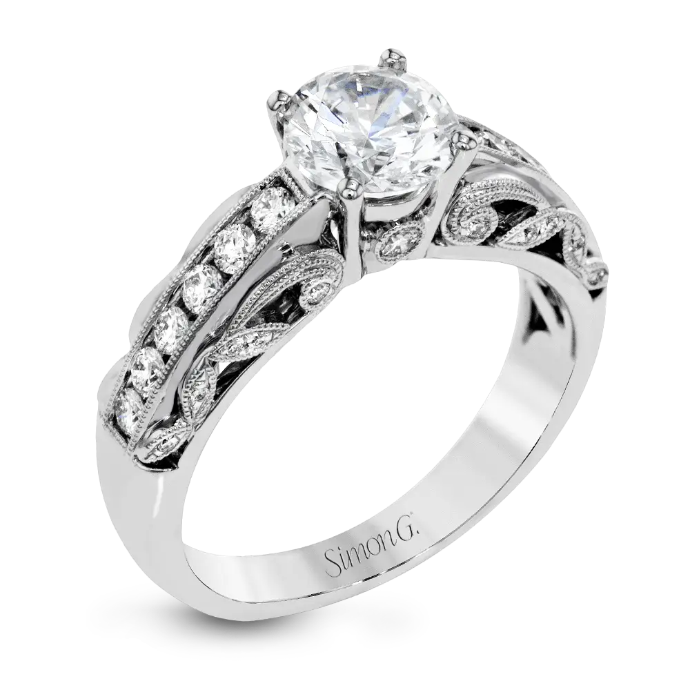 Ornate Silver Diamond Ring