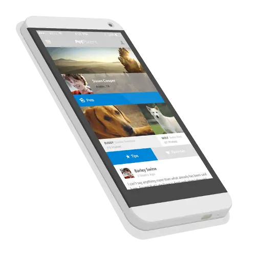 White Smartphone with App Display