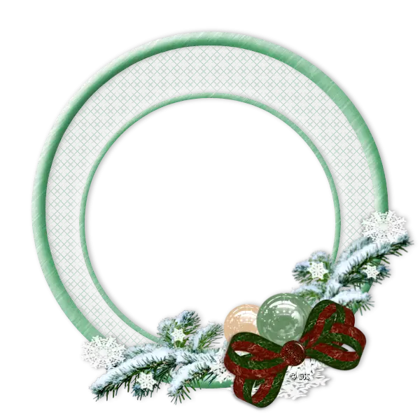 Christmas Wreath Frame with Holiday Bow