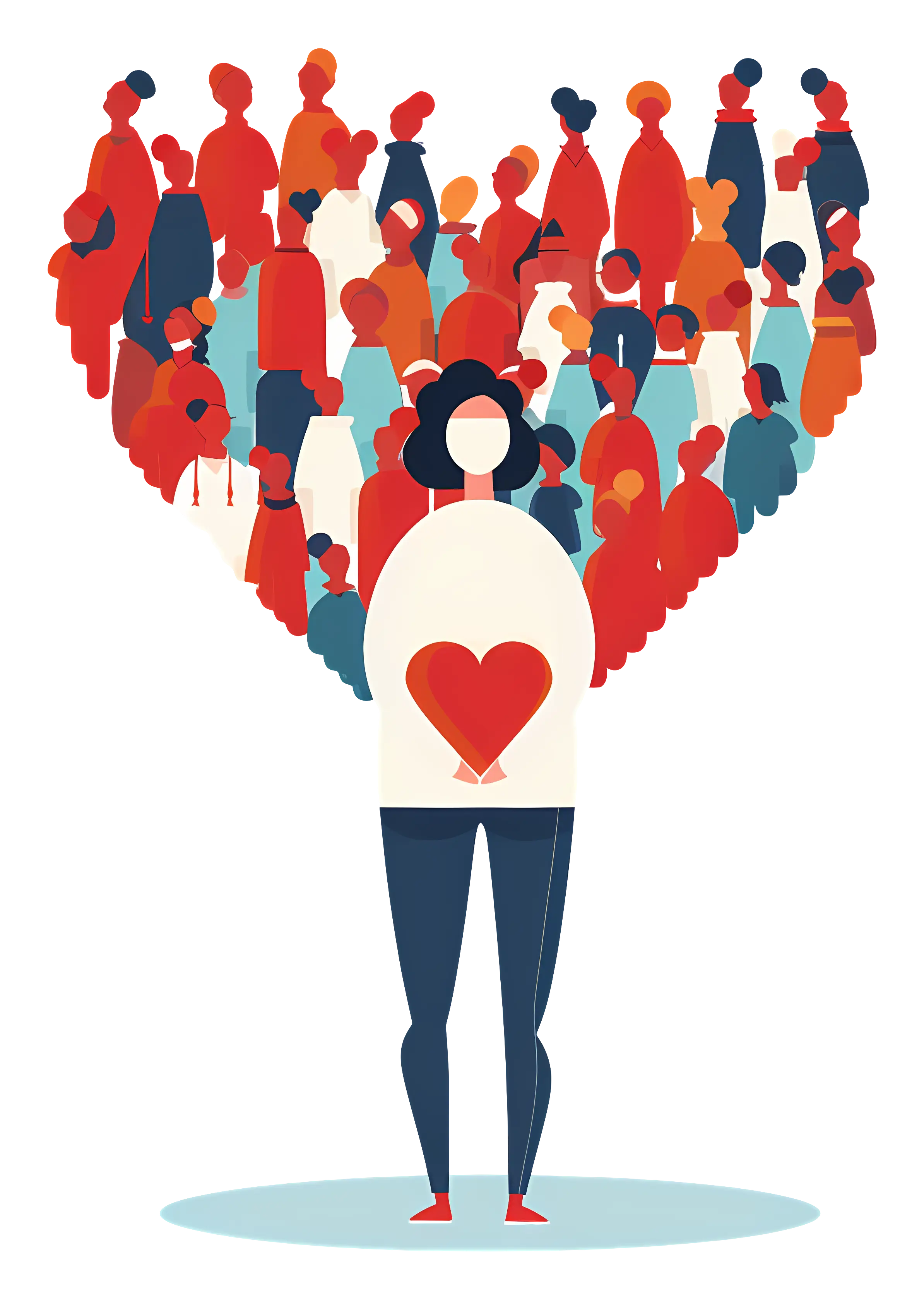 Heart and People Illustration