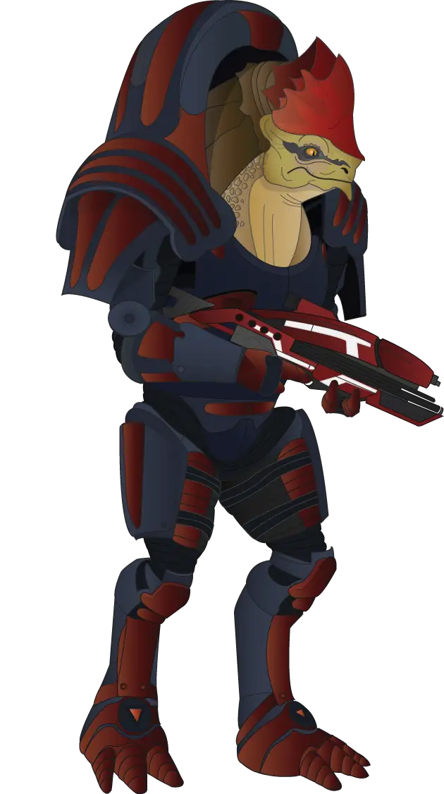 Armored alien warrior