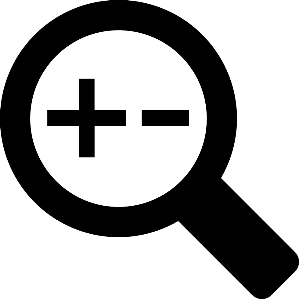 Magnifying Glass Icon Indicating Zoom