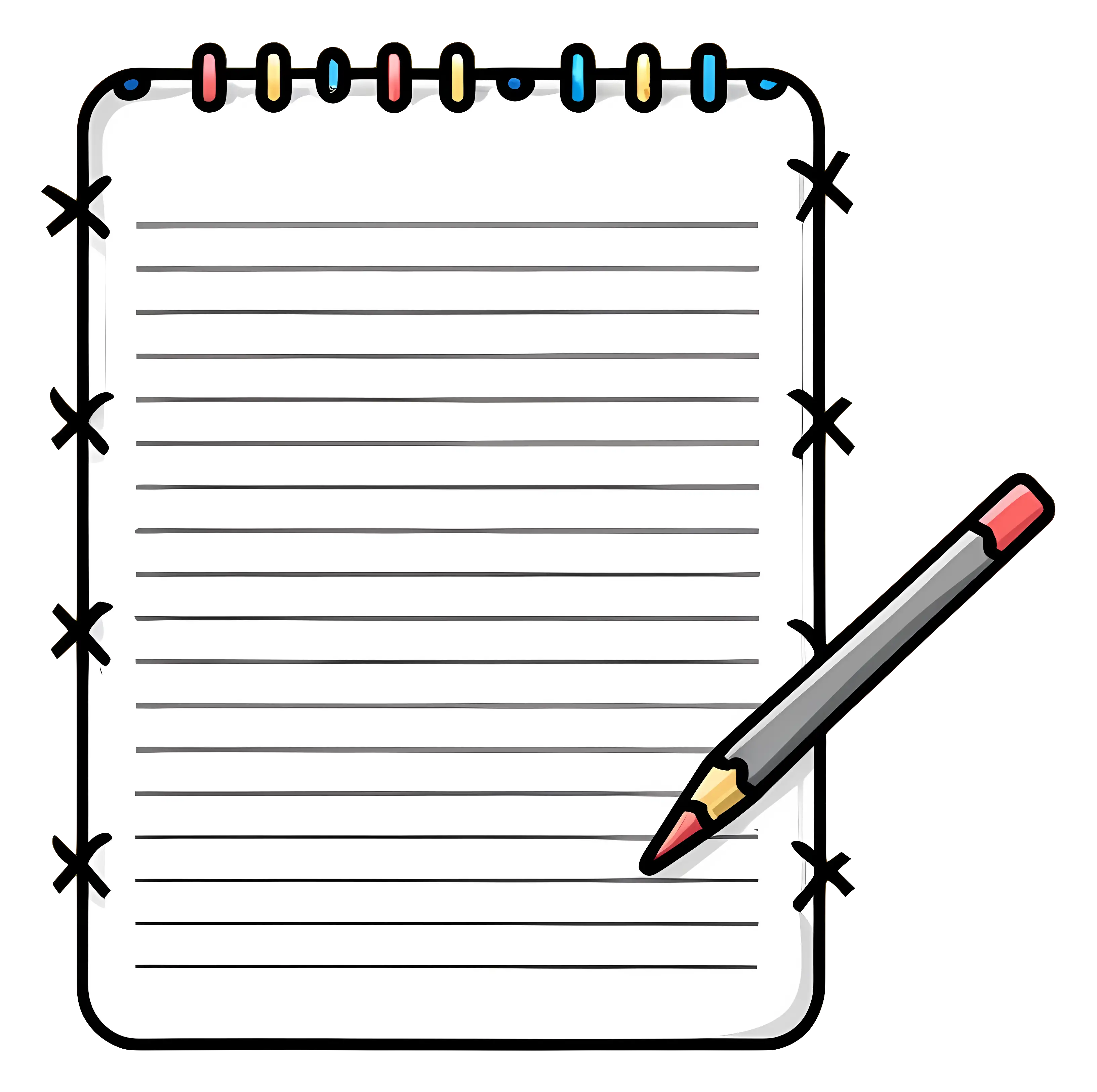 Notebook and Pencil Illustration for Creativity