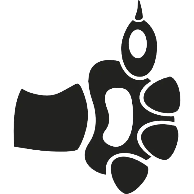 Black Bear Paw Print Symbol