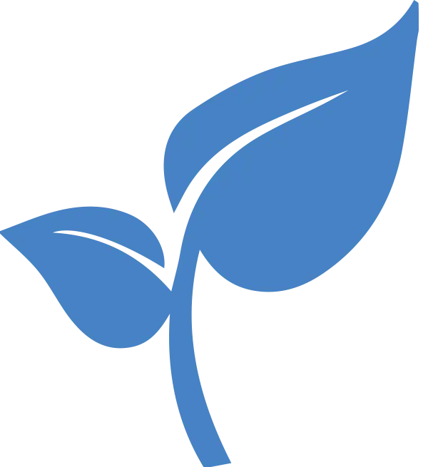 Blue Leaf Icon Illustration