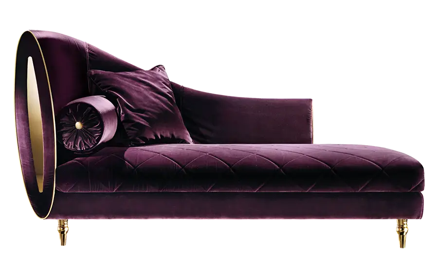 Elegant Purple Chaise Lounge
