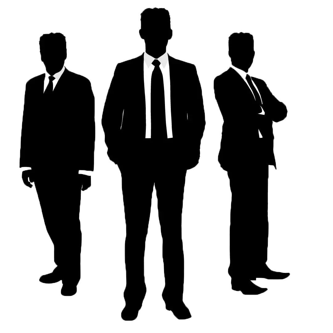 Silhouettes of Businessmen in Suits