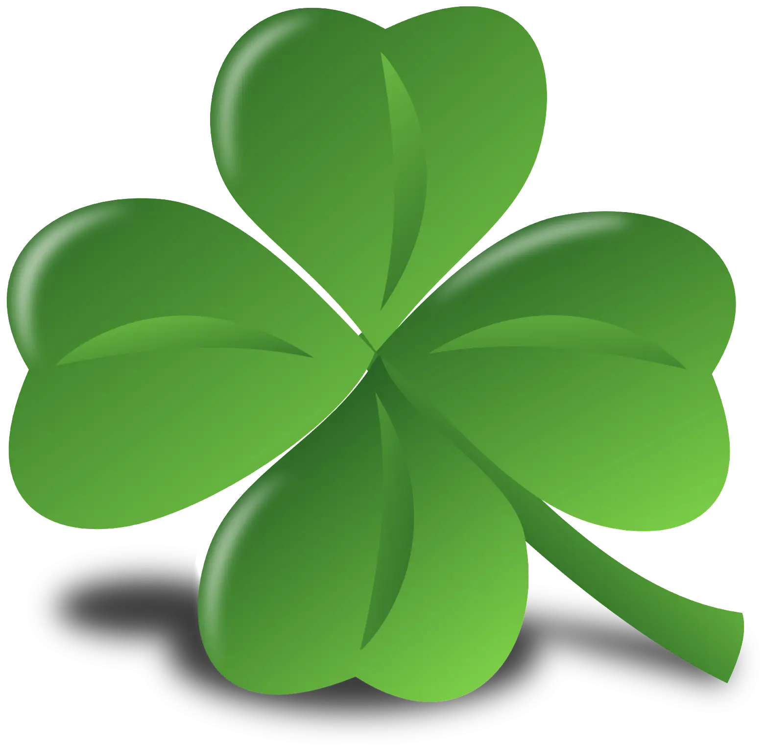 Green Four-Leaf Clover Vector