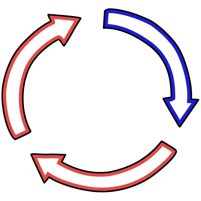 Circular Arrows for Motion and Process Representation