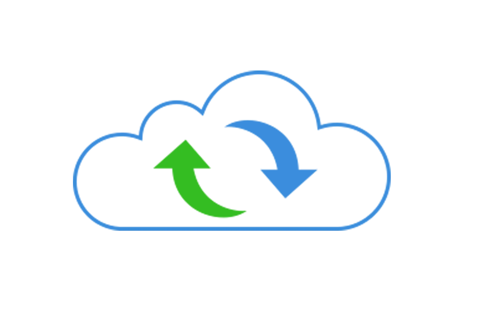 Cloud Synchronization Icon with Arrows