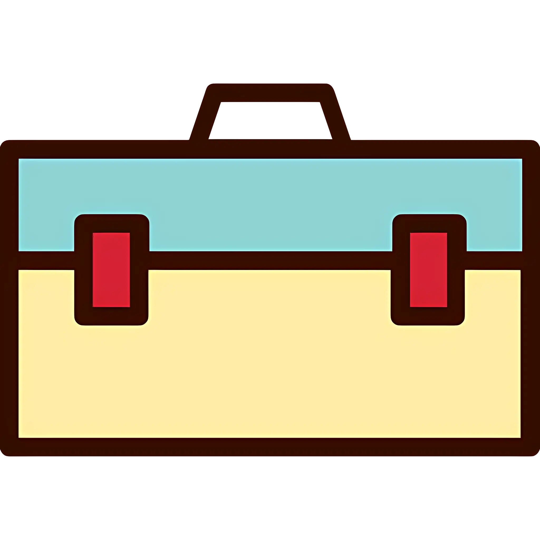 Cute cartoon toolbox illustration