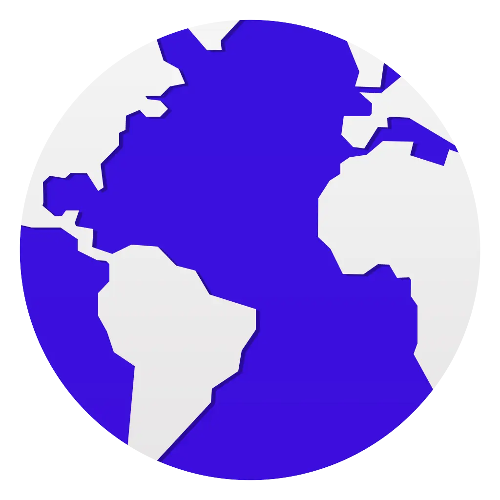 Blue and White Globe Illustration