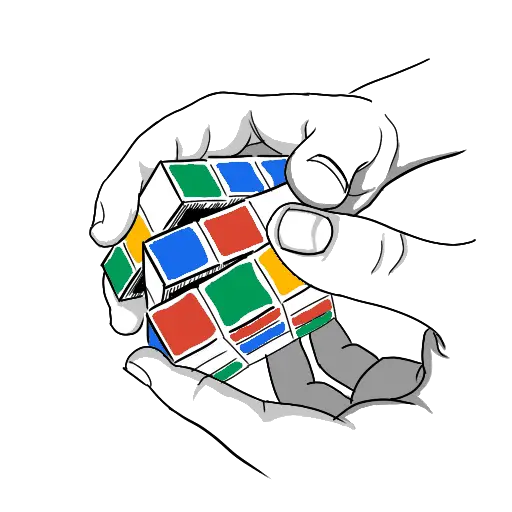 Hands Solving a Rubik&#039;s Cube Puzzle