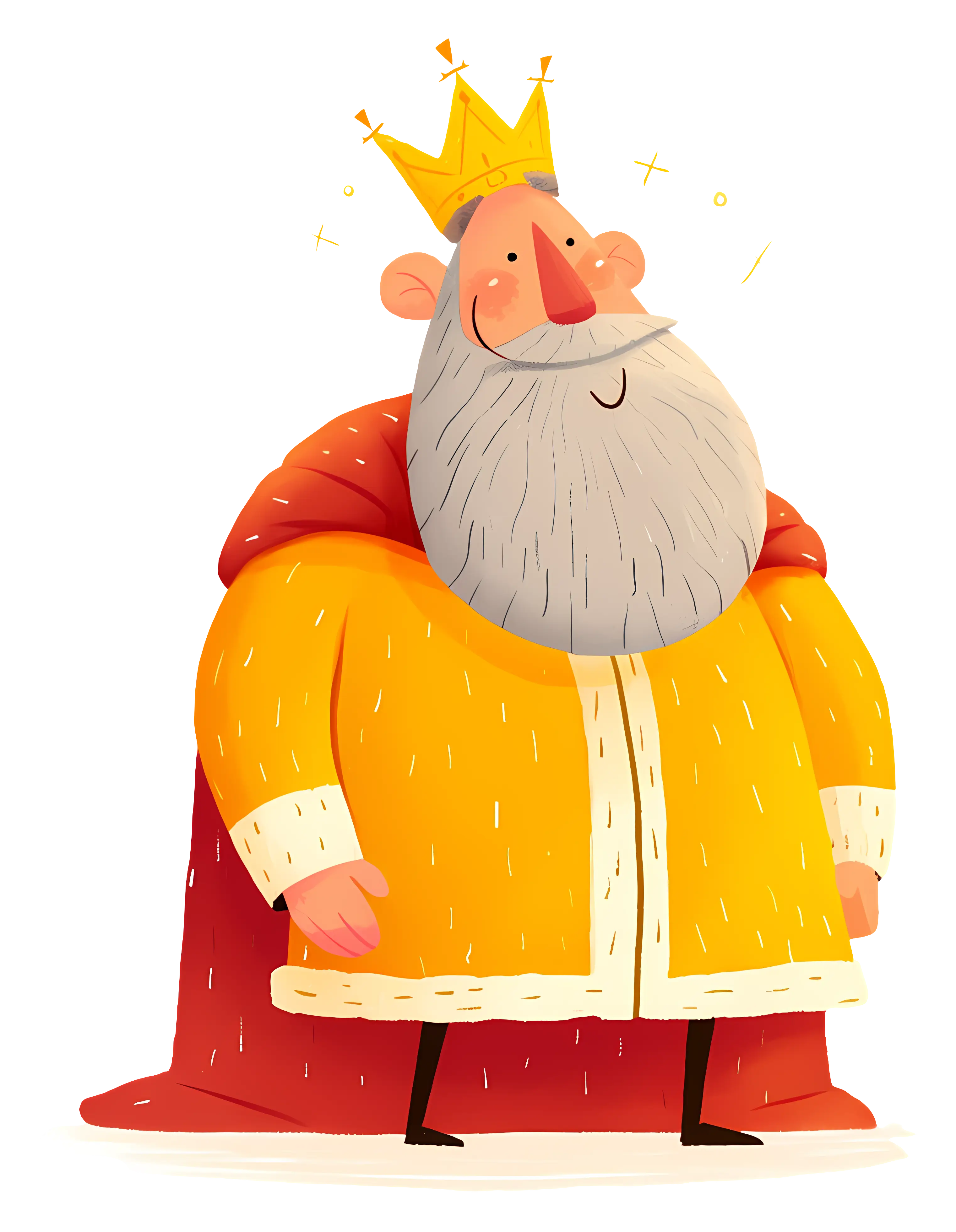 Regal King with a Crown