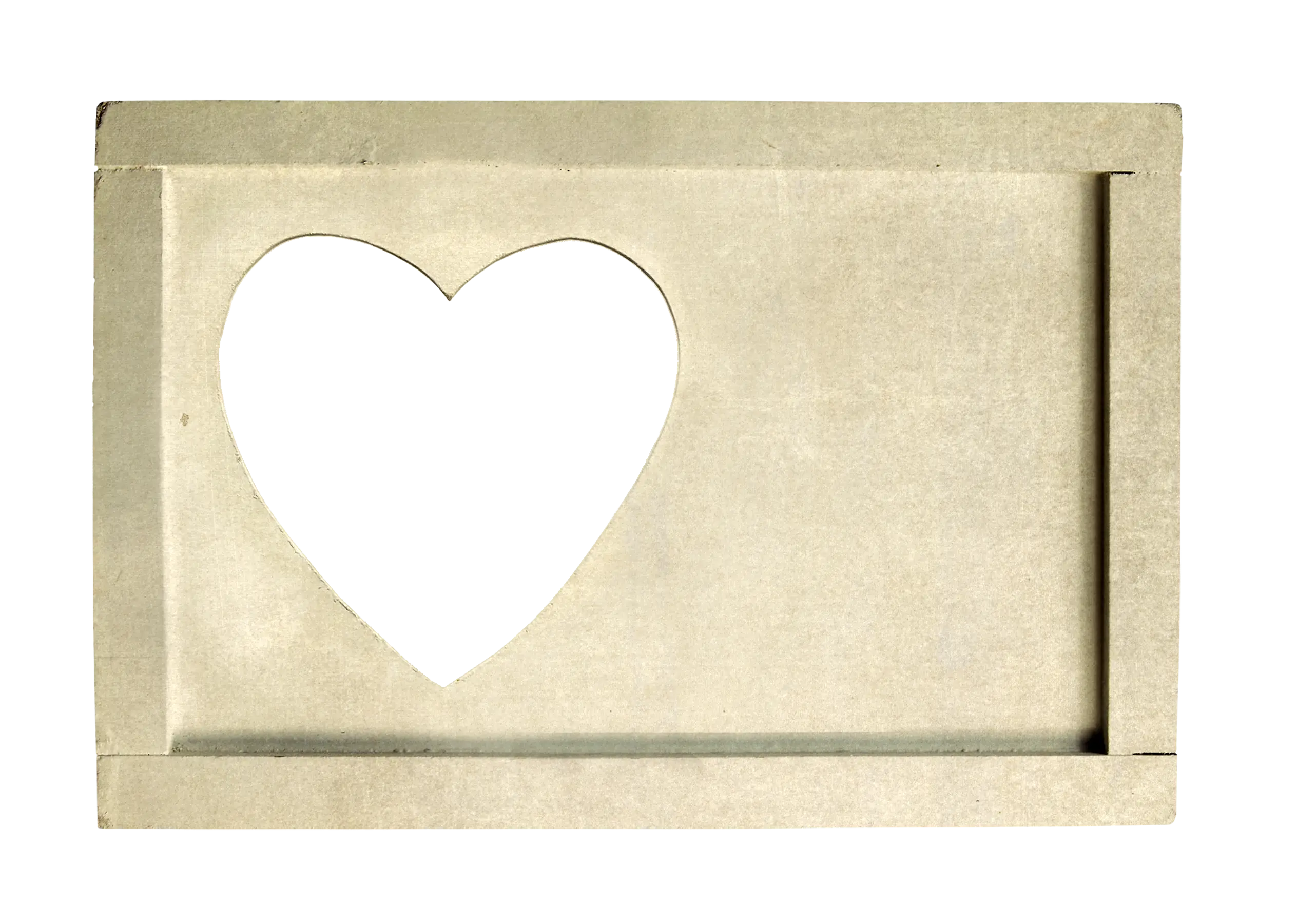 Wooden Frame with Heart Cutout