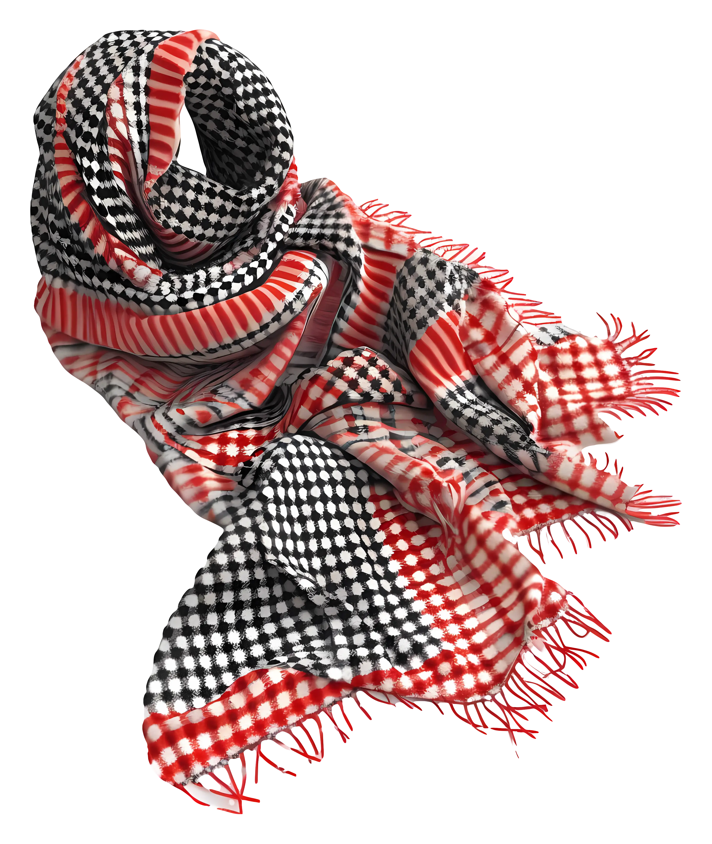 Checkered Winter Scarf Design