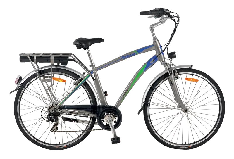Silver Adult Road Bicycle with Gears