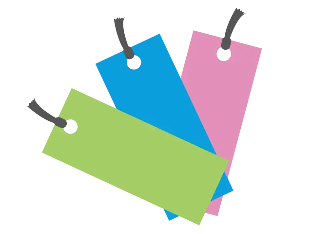 Colorful Paper Tags for Labeling