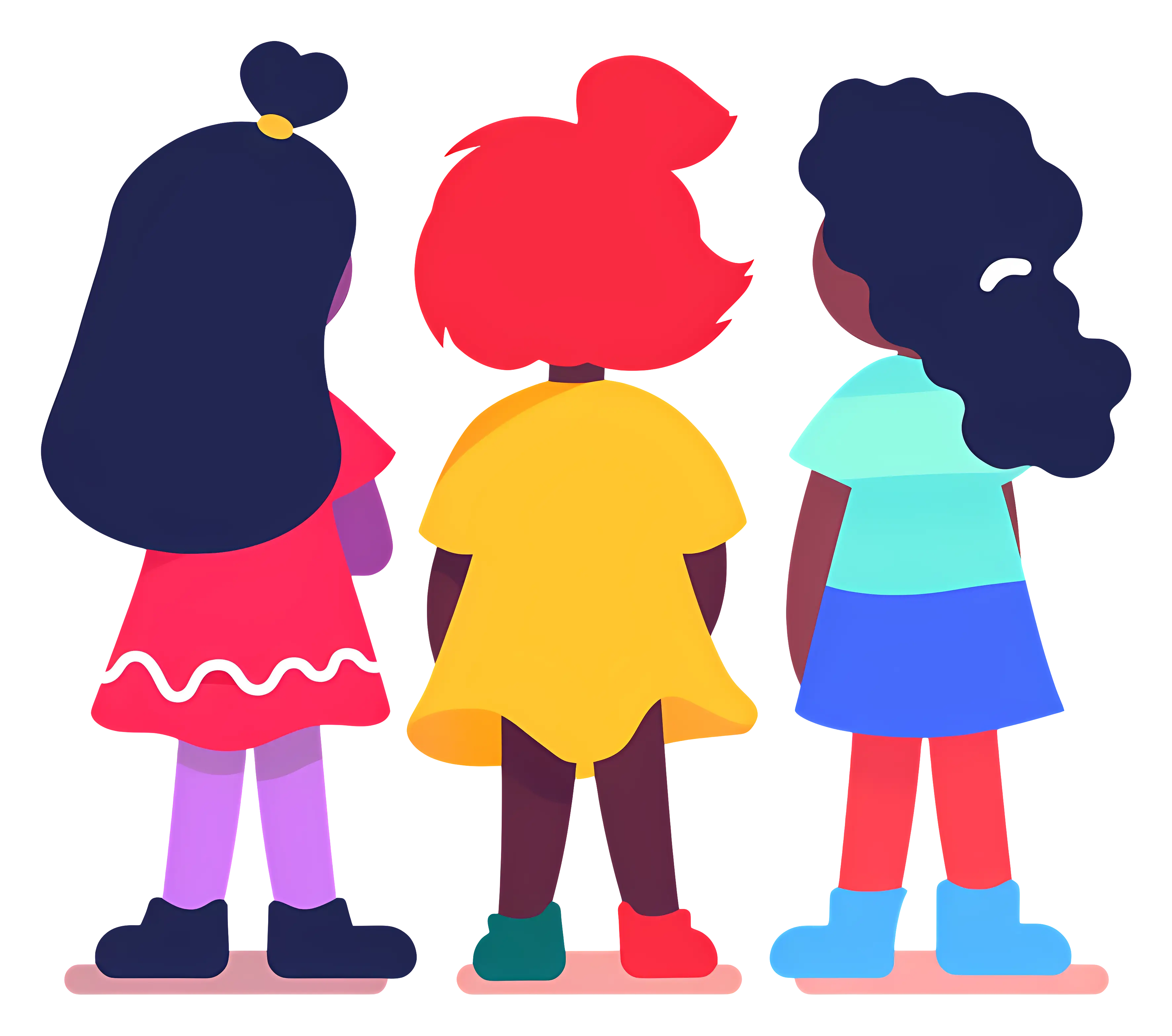 Colorful Cartoon Illustration of Children