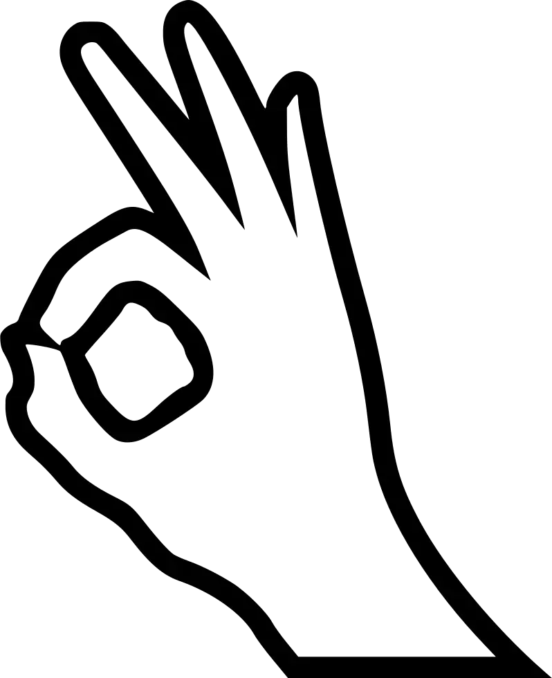 OK Hand Sign Symbol