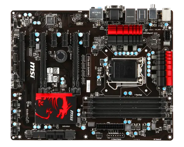 Computer Motherboard Close-Up Design