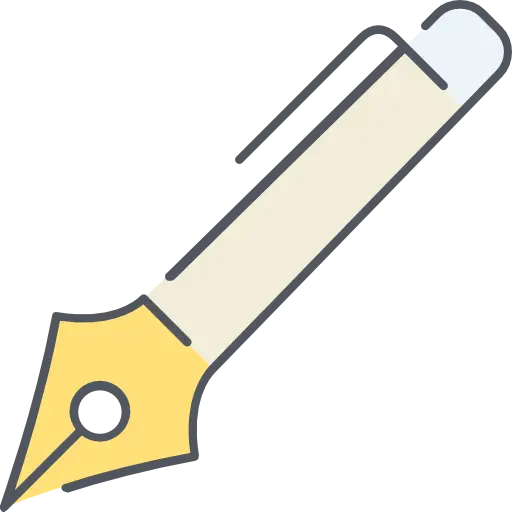 Fountain Pen Icon for Stationery Design