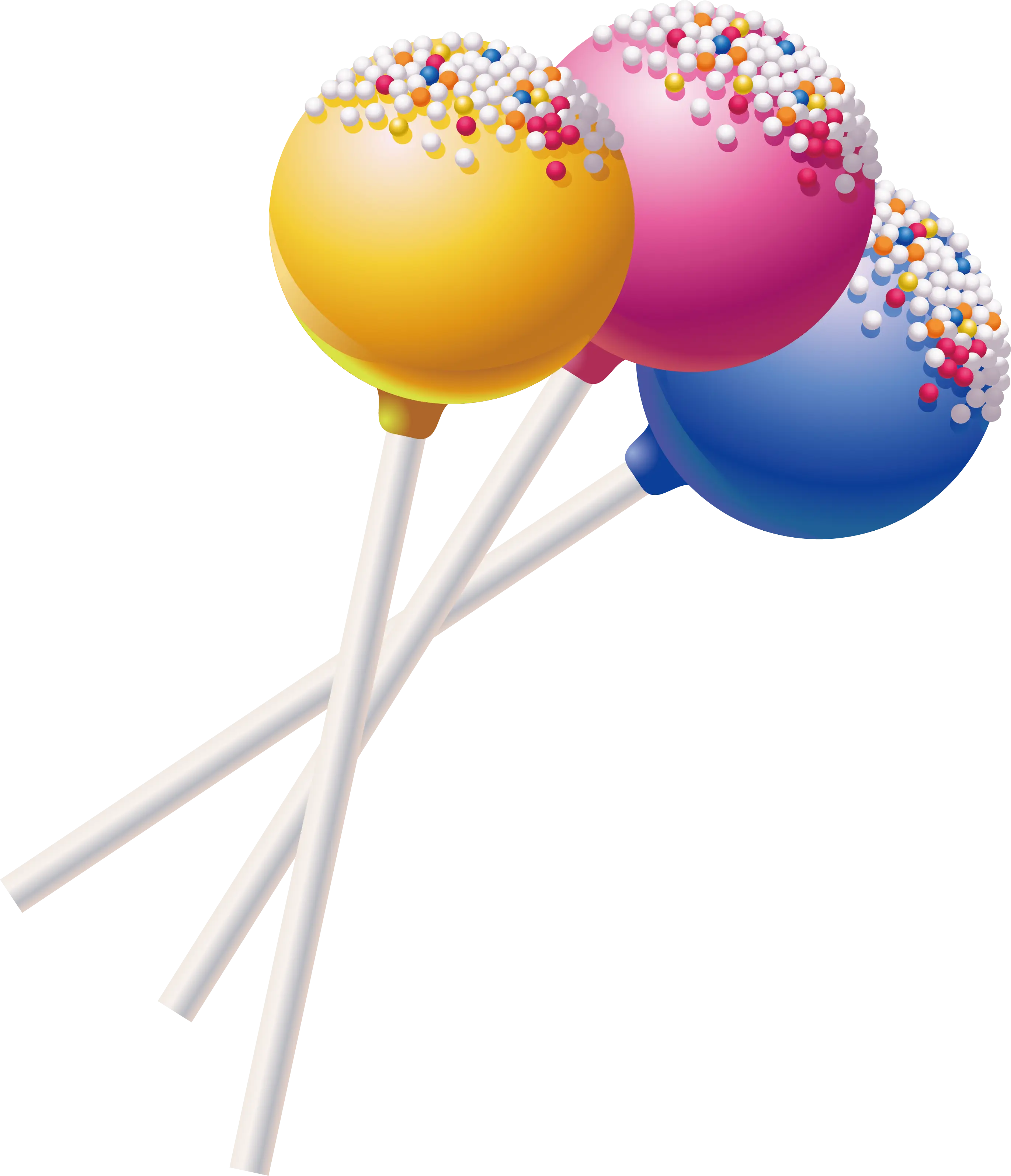 Colorful Lollipops with Sprinkles