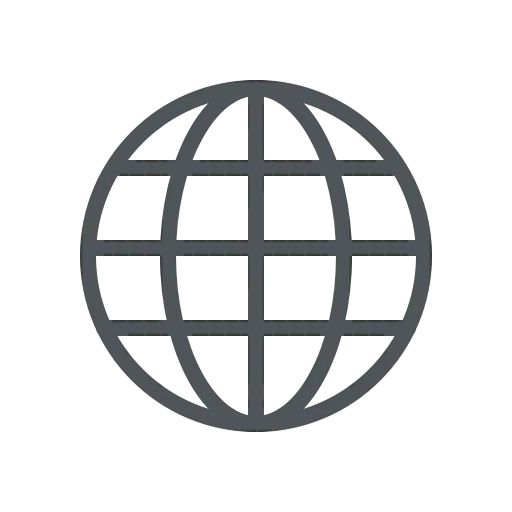 World Globe Outline Illustration