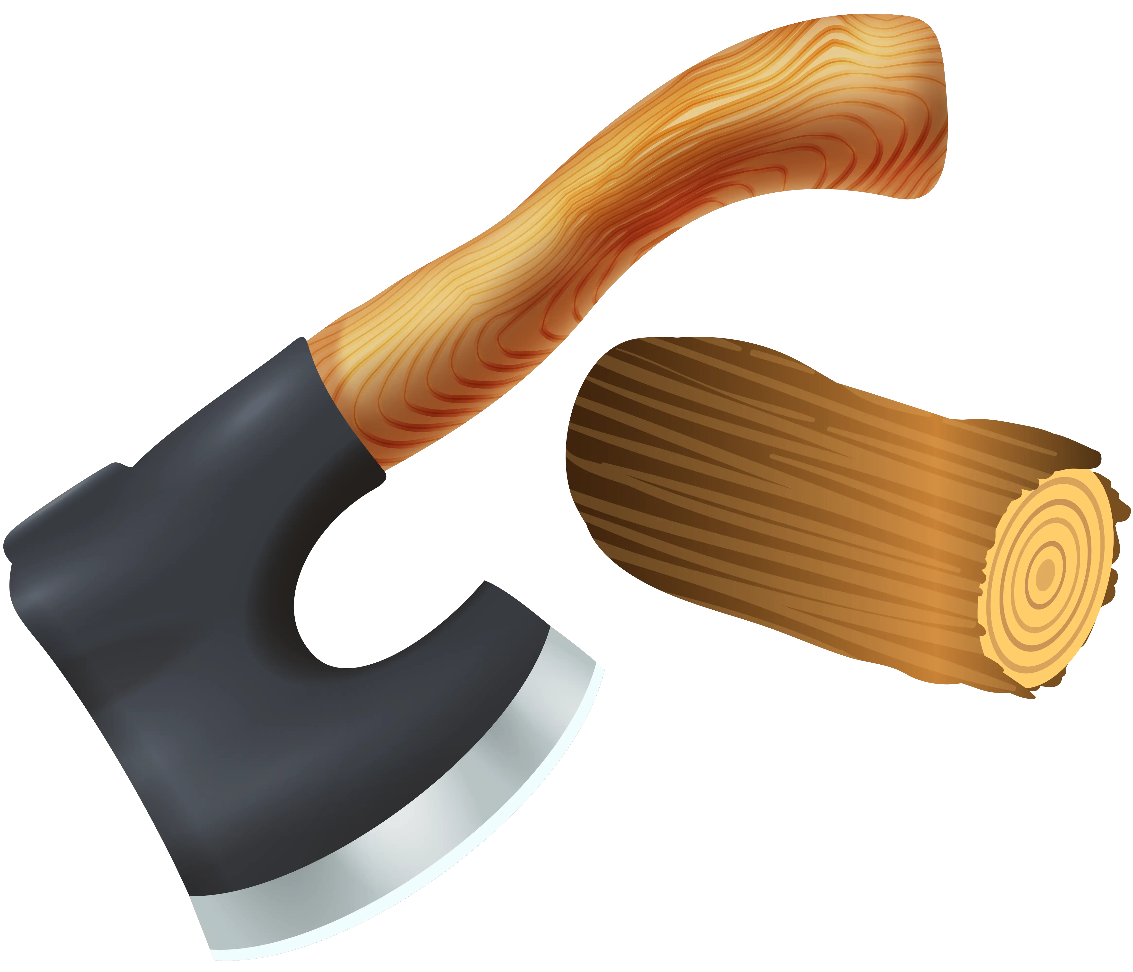 Axe and Log for Chopping